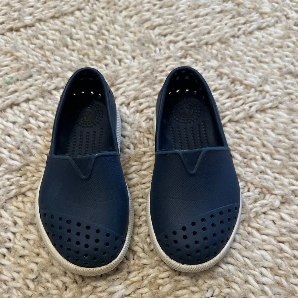 EUC Natives navy blue slip on water shoes size 6